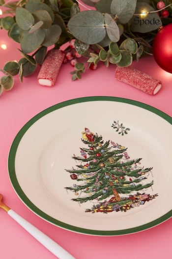 Spode Set of 4 White Christmas Tree Plates 27cm (A60543) | £62