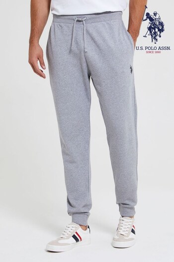 U.S. Polo Assn. Mens Vintage Grey Heather Core Fleece Joggers (A60914) | £45