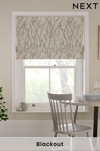Natural Ready Made Willow Blackout Roman Blind (A61381) | £45 - £100
