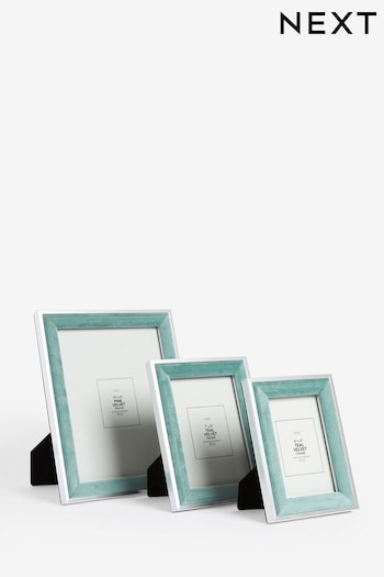 Teal Blue Velvet Picture Frame (A61605) | £10 - £14