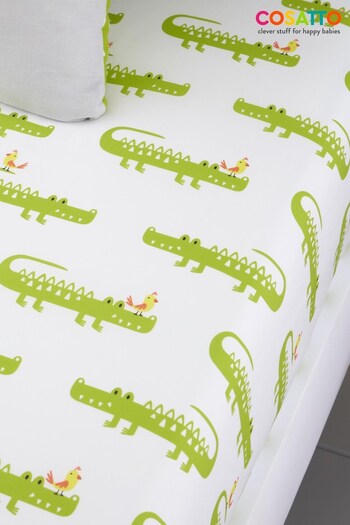 Cosatto Grey Kids Crocodile Smiles Fitted Sheet (A62391) | £16 - £25