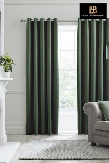 Laurence Llewelyn-Bowen Green Montrose Eyelet Curtains (A62931) | £42 - £110