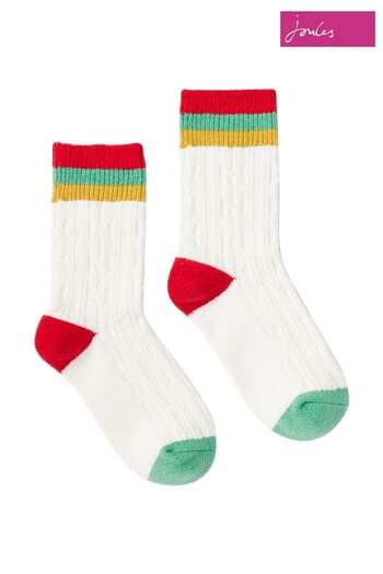 Joules Cable Trussell Cream Warm Socks (A63677) | £8