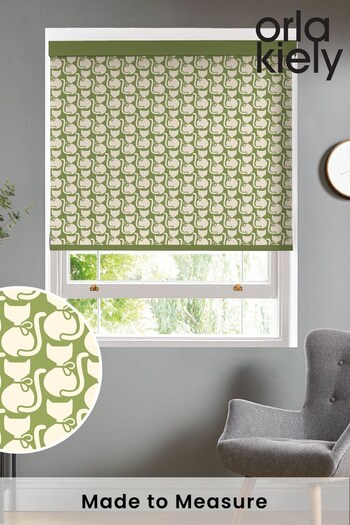 Orla Kiely Sage Green Callie Cat Made To Measure Roller Blind (A63801) | £58