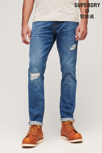 Superdry Blue Organic Cotton Fedeli Jeans (A63888) | £75