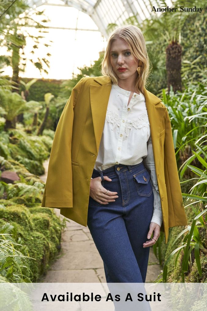 Yellow blazer uk top
