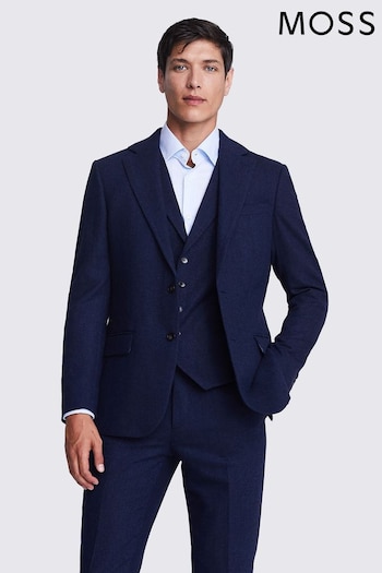 MOSS Tailored Fit Ink Herringbone Suit (A64264) | £159
