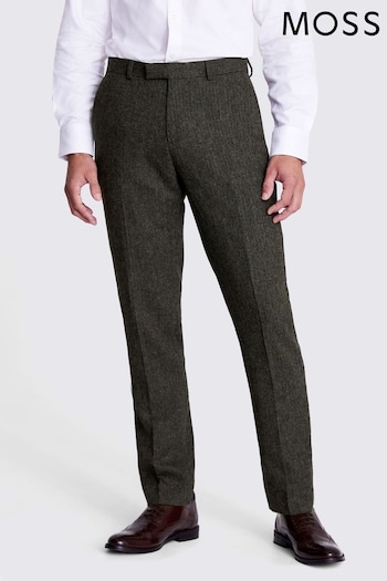 MOSS Tailored Fit Pine Herringbone Suit: Trousers (A64265) | £90