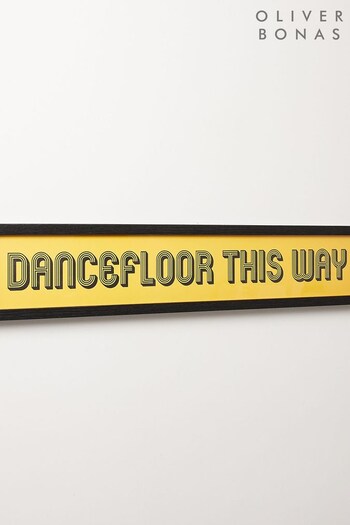 Oliver Bonas Yellow Dancefloor This Way Framed Wall Art (A64696) | £69.50