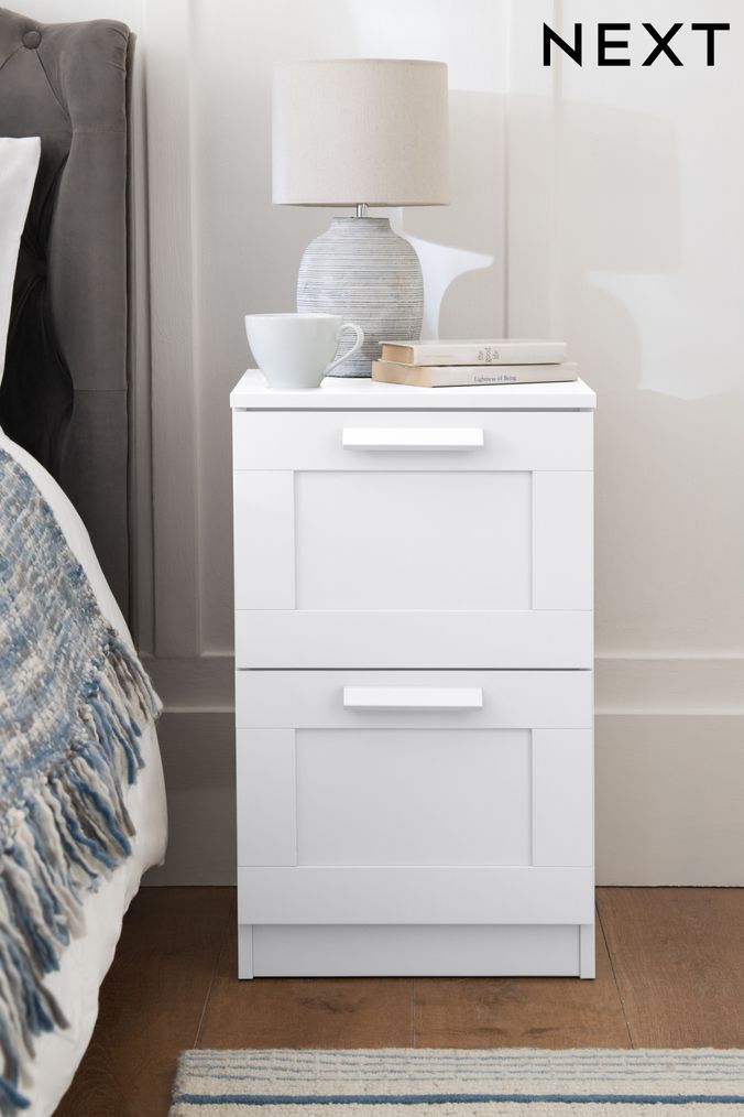 White gloss hotsell bedside table next