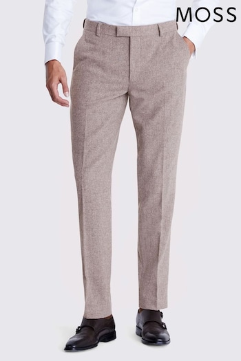 MOSS Slim Fit Stone Donegal Suit: Trousers (A64966) | £90