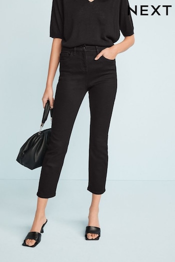 Black Cropped Slim Leg Jeans (A65524) | £24