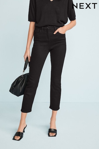 Black Cropped Slim Jeans straight (A65524) | £24