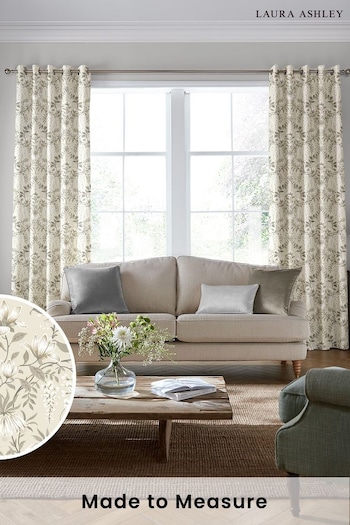 Laura Ashley Natural Parterre Made To Measure Curtains Curtains (A65537) | £91