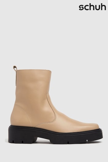 Schuh Natural Alina Leather Sock Boots (A65980) | £70