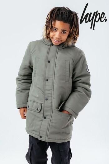 Hype. Grey Parka Coat (A66046) | £65
