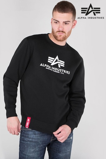 Alpha Industries Black Basic Sweater (A66086) | £65