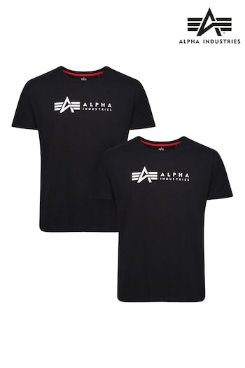 Alpha Industries Label T-Shirt Two-Pack (A66087) | £40
