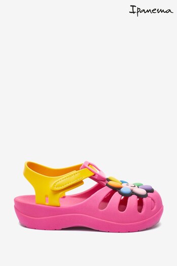 Ipanema Pink Baby Smiley Face Embellished Pump Sandals (A66542) | £25