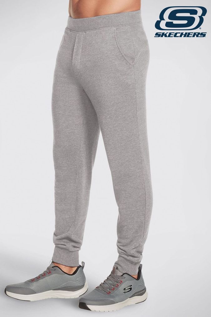 Skechers sweatpants hot sale mens grey