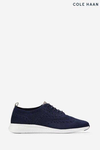 Cole Haan Womens Blue 2.ZEROGRAND Stitchlite Oxford Lace Up Shoes (A66737) | £130