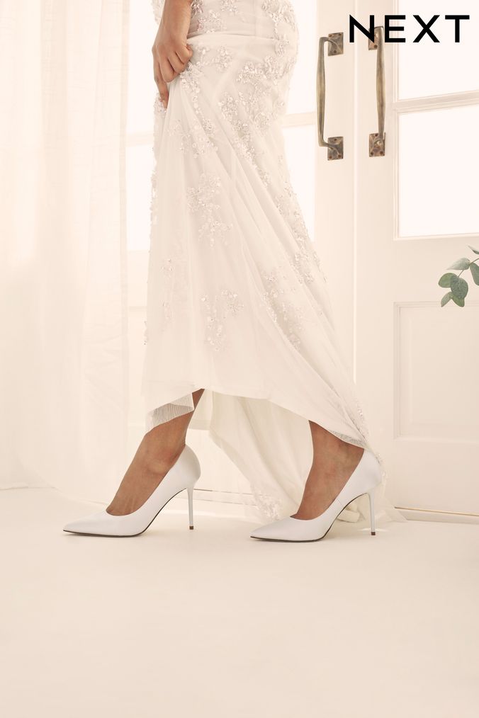 Ivory White Forever Comfort® Wedding Court Bridal Shoes (A66779) | £49