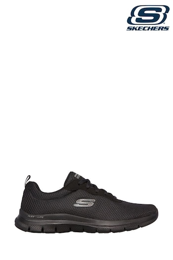 Skechers Prized Black Flex Appeal 4.0 Brilliant View Womens Trainers (A67030) | £57