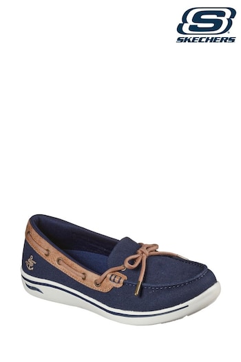 Skechers Bowl Blue Arch Fit Uplift Shoreline Womens Shoes (A67031) | £74