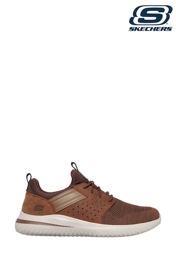 Skechers Brown Delson 3.0 Cicada Mens Trainers (A67315) | £84