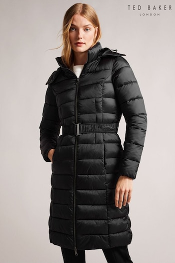 Ted Baker Aliciee Long Black Padded Coat (A67466) | £250