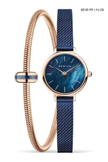Bering Ladies Blue Classic Gift Set 190mm Watch (A67645) | £119