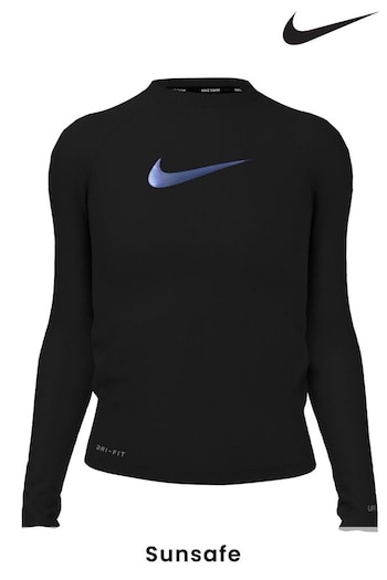 Nike Black Sun Safe Hydroguard Swim Top (A68187) | £22