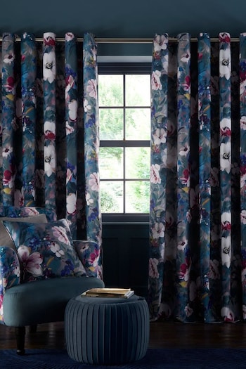 Studio G Purple Bouquet Eyelet Curtains (A68274) | £120 - £220