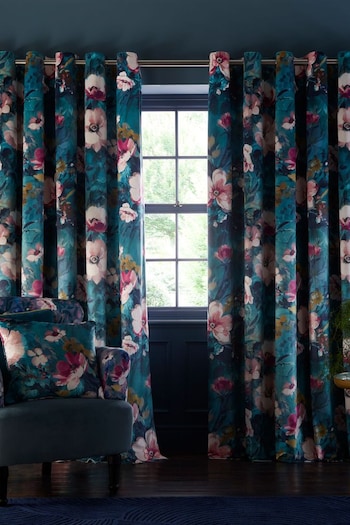 Studio G Green Bouquet Eyelet Curtains (A68439) | £130 - £230