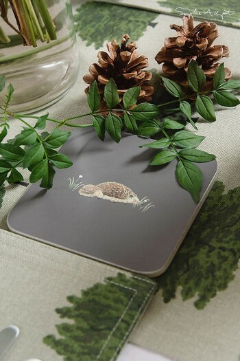 Sophie Allport Grey Set of 4 Hedgehogs Coasters (A68448) | £17