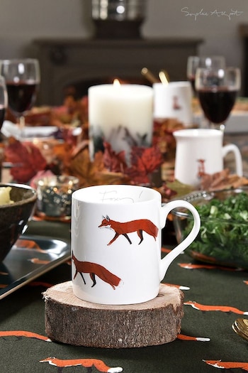Sophie Allport White Foxy Foxes Standadrd Mug (A68450) | £14