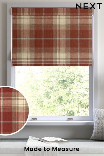Red Stirling Check Made To Measure Roman Blinds (A68519) | £42