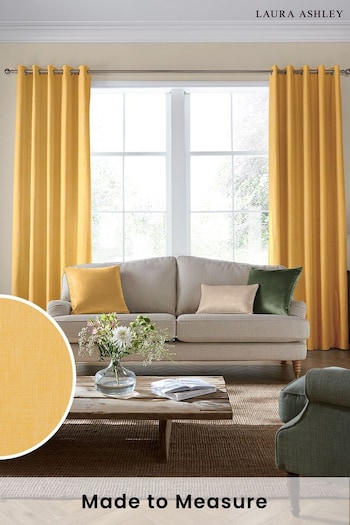 Laura Ashley Yellow Easton Made To Measure Curtains (A69294) | £91