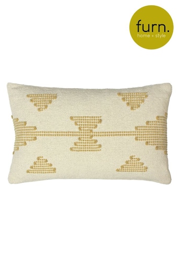 furn. Honey Yellow Sonny Stitched Polyester Filled Cushion (A69541) | £17