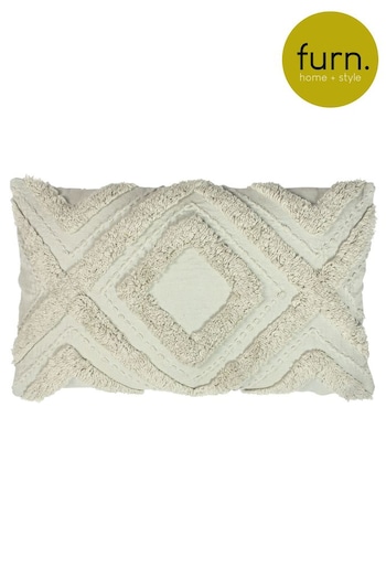 furn. Taupe Grey Orson Tufted Polyester Filled Cushion (A69547) | £22