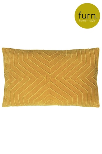 furn. Ochre Yellow Mahal Geometric Polyester Filled Cushion (A69555) | £20