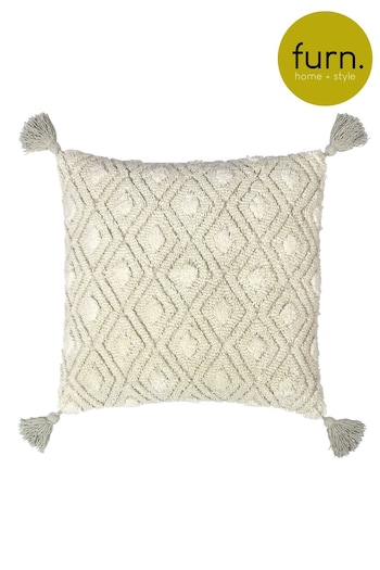 furn. Natural/Taupe Berbera Geometric Polyester Filled Cushion (A69572) | £20