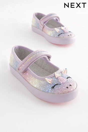 Purple Unicorn Standard Fit (F) Mary Jane Shoes (A69778) | £15 - £17