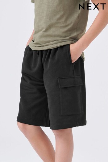 Black Cargo Jersey Shorts (3-16yrs) (A70078) | £7 - £12