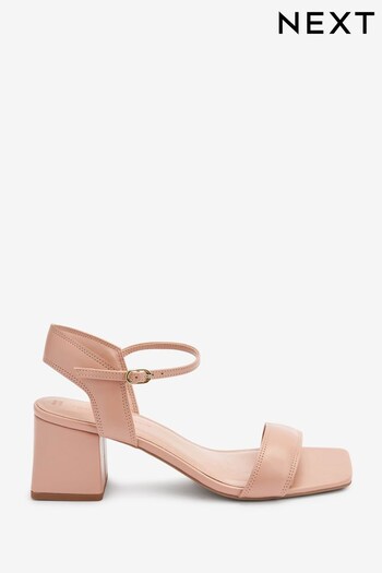 Nude Extra Wide Fit Forever Comfort® Simple Block Heel Sandals (A70098) | £30