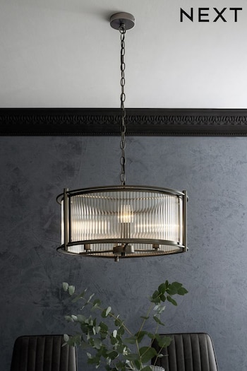 Pewter Hertford 3 Light Chandelier Ceiling Light (A70277) | £170