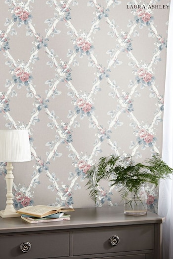 Laura Ashley Dove Grey Elwyn Wallpaper (A70329) | £46