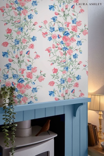 Laura Ashley Blush Pink Charlotte Wallpaper (A70332) | £48