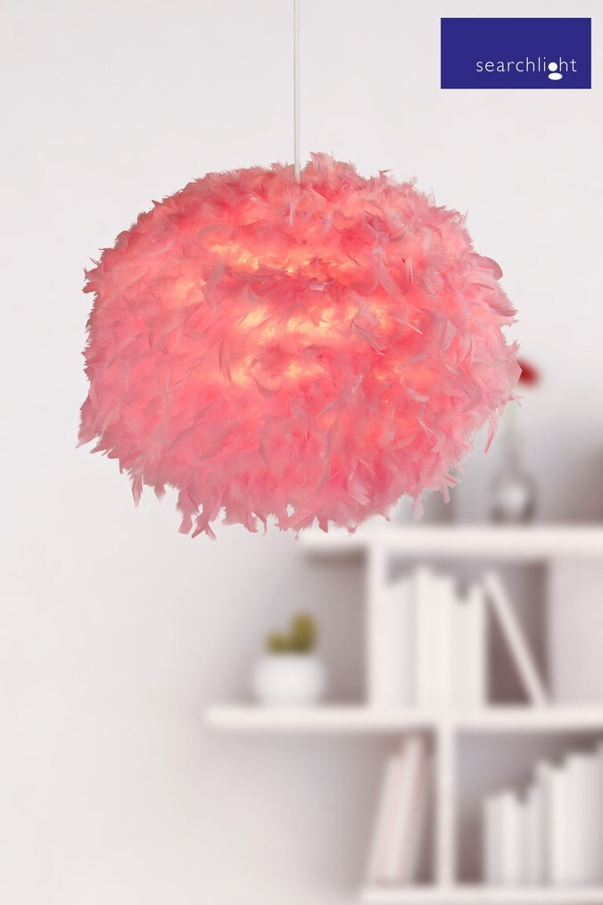 Pink feather light shade next cheap