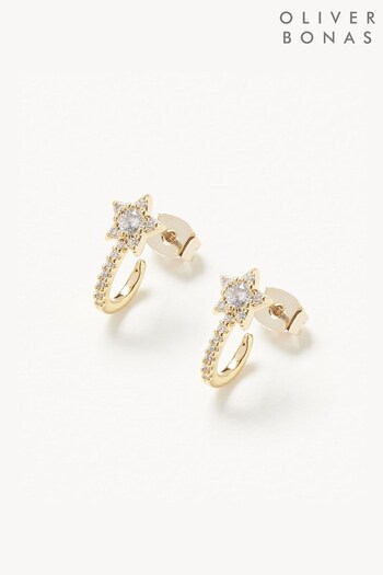 Oliver Bonas Ambrose Embellished Star Hoop Earrings (A71254) | £13